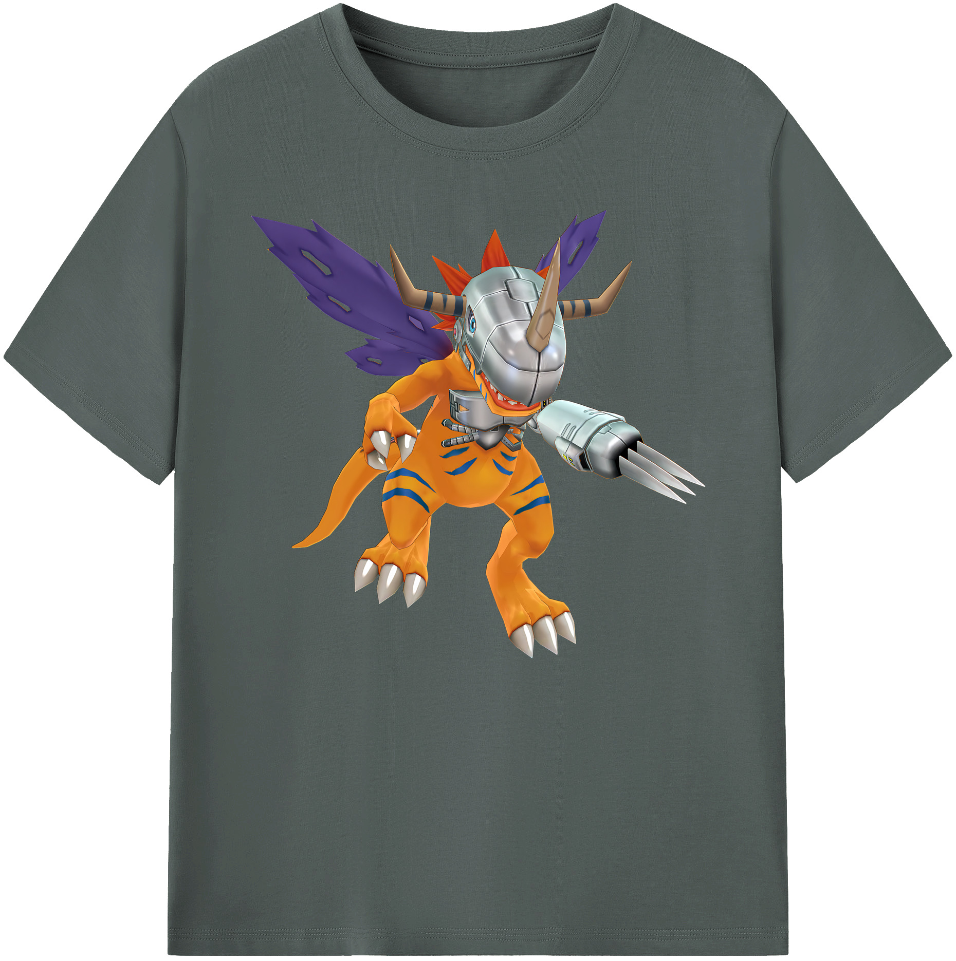 （画像用） Digimon デジタルモンスター/デジモン 綿100％ メンズ半袖Tシャツ｜肌触りやわらか＆通気性